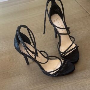 Jessica Simpson Black Strappy Heels